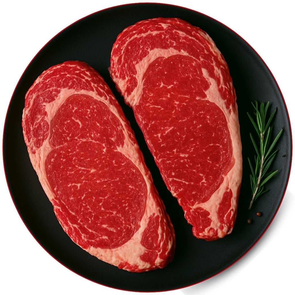 Prime Range Fresh NZ Beef Ribeye Steak Raw View – Marbled Tender Cuts Raw