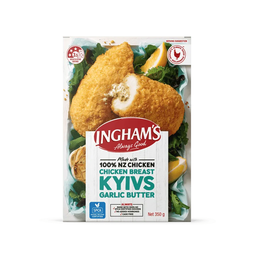 Inghams - Chicken Breast KYIVS Garlic Butter 350g