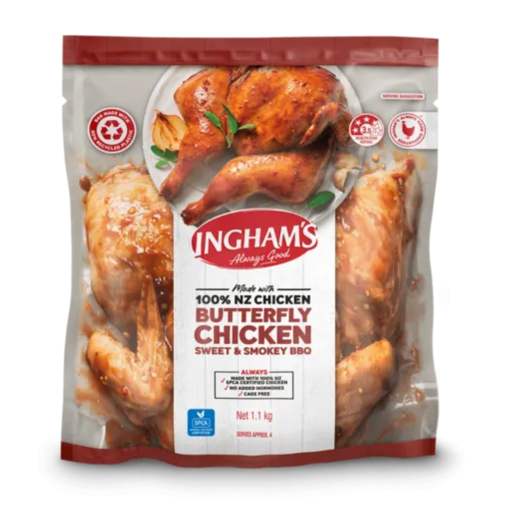 Inghams Butterfly Chicken Sweet & Smokey BBQ 1.1kg
