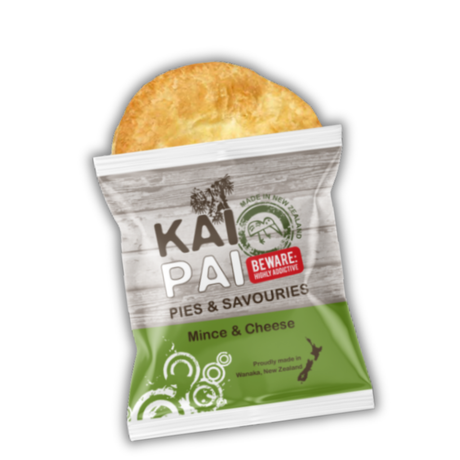 Kai Pai pies & savouries packaging with a pie on top against a white background